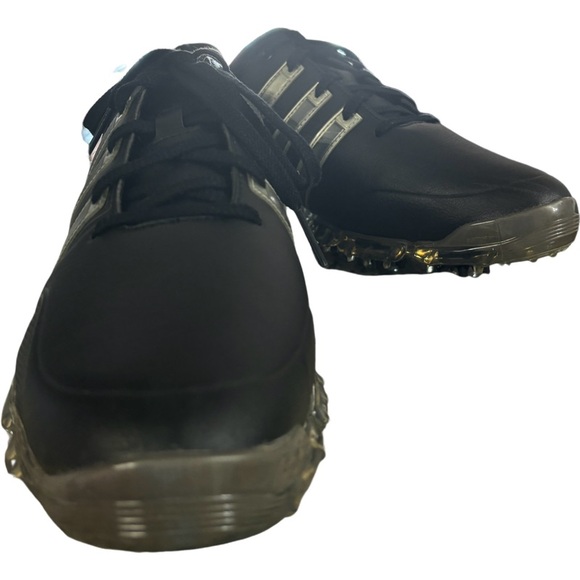 Adidas Powerband S Golf Shoes Mens Size 10.5 Black Adiwear EVG-791003 Soft Spike - Picture 6 of 11